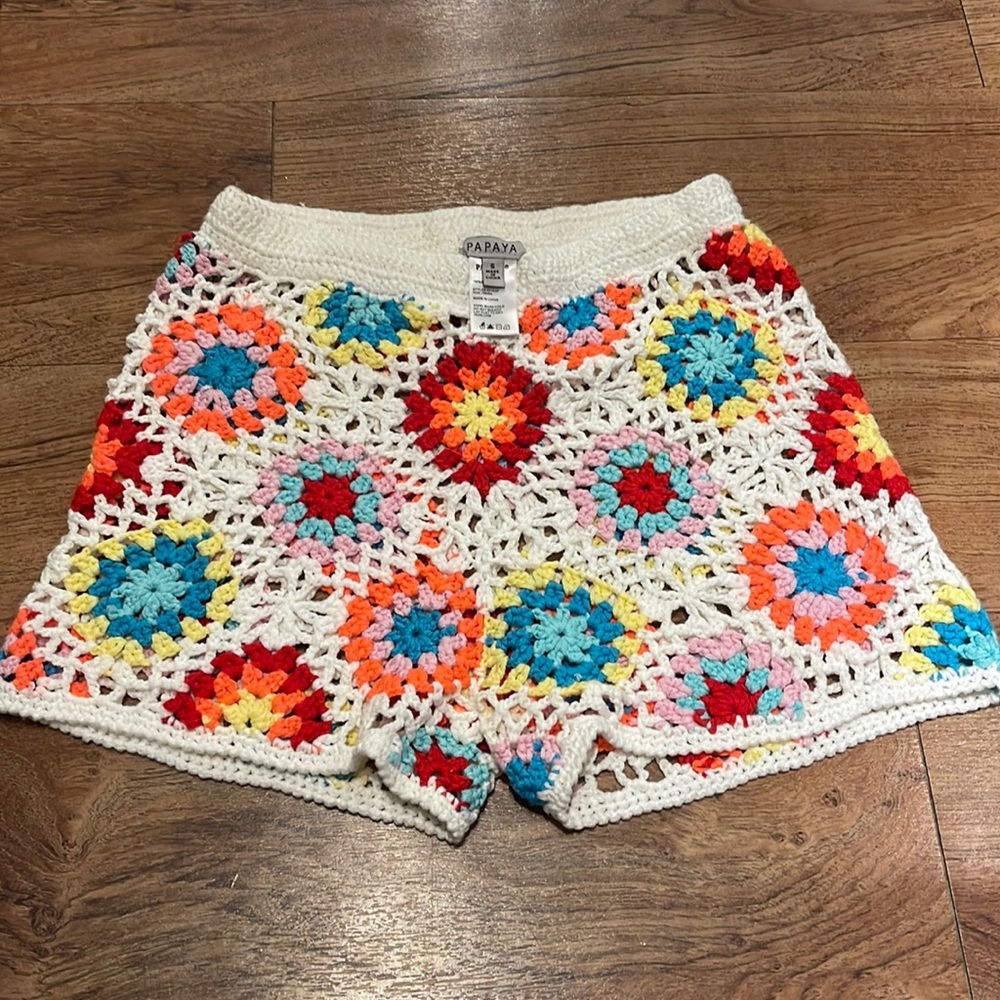 NWOT Papaya Croquet Multi Colored Shorts